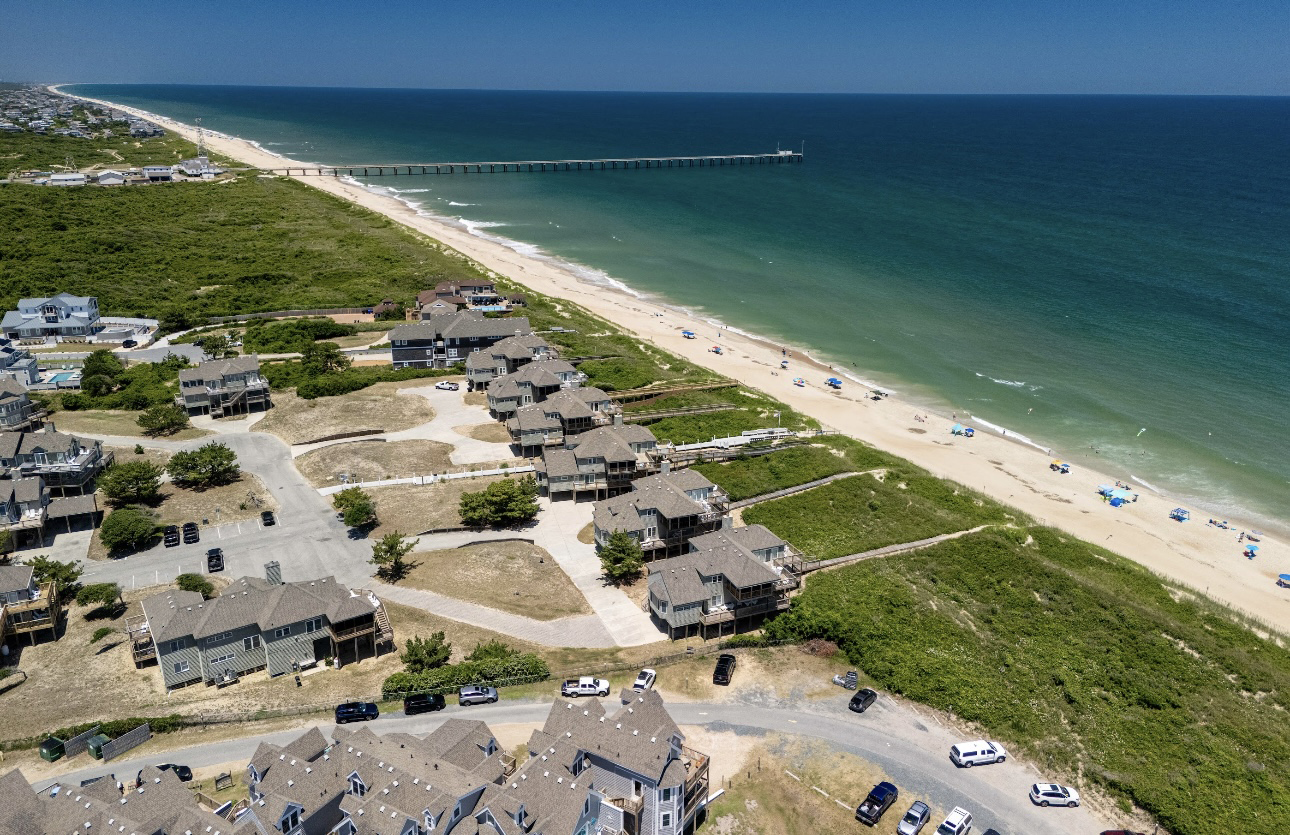 Ships Watch oceanfront homes along the Atlantic Ocean
